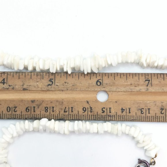Necklace Bracelet Set Lot White Clam Shell Beads Beach Surfer Island Hawaii Surf - Picture 9 of 10